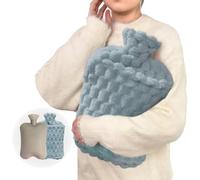 Hot Water Bottle with Softer Cover 3L Extra Large Hot Water Bag with Hand Pocket, Hot Cold Compress for Pain Relief, Hands Feet Warmer, Warming Bed