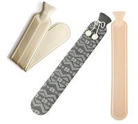 Hot Water Bottles 2L Long Hot Water Bottle with Plush Cover for Back Neck Legs Multicolor(Gray 1)