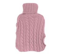 Hot Water Bottles Bag Rubber Bottle with Cover 2000ML Large Capacity - Explosionproof Design, Knitted Insulated Cover, Ideal for Pain Relief and Warmth (Pink)
