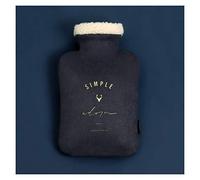Hot Water Bottles Classic Rubber Bottle with Knit Cover Bag Reusable Portable Water-Filled(Blu,S)
