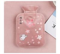 Hot Water Bottles Hot Cold Water Bottle Thermos with Fur Cover for Pain Relief Multicolor(Cherry Cat)