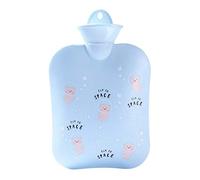 Hot Water Bottles Injection Bottle Reusable Portable Premium Classic PVC, Great for Pain Relief, and Cold Bag(Blu)