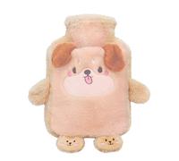 Hot Water Bottles - Leak Proof Detachable Cover Pouch | 1L Heating Bag with PVC Plush Material, Outer Fleece Cover with Inner Liner for Family Students Adults Men Women, Winter Comfort Accessory