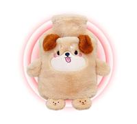 Hot Water Bottles - Leak-Proof Detachable Cover Pouch, Plush Animal Pack 1 Liter Warming Capacity, Winter cCozy Thermal Relief | Stomach Management Bag for Family Students Adults