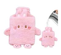 Hot Water Bottles - Leak-Proof Detachable Cover Pouch, Plush Animal Pack 1 Liter Warming Capacity, Winter cCozy Thermal Relief | Stomach Management Bag for Family Students Adults