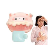 Hot Water Bottles - Leak-Proof Plush Heating Pad, Soft Cartoon Design | Portable Hand Muff with Stuffed Animal Cover, Warming Hands Feet Reusable Hot Pack for Women Men and Kids Winter Comfort
