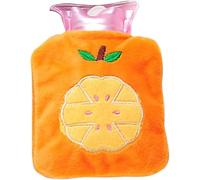 Hot Water Bottles,Warm Water Bag,Shoulder Pain and Hand Feet Warmer, 1 Pack Mini Cartoon Hot Water Bottles Small Plush Warm Water Bag Hot Water Bag(Color Random), Luxury Cosy Faux Fur(Orange)
