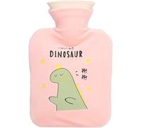 Hot Water Bottles,Warm Water Bag,Shoulder Pain and Hand Feet Warmer, 1000ml Hot Water Bottle PVC Cute Dinosaur Cartoon Thicken Leakproof Warm Water Bag Hand Warmer Feet Warmer (Blue)(Pink)