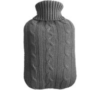 Hot Water Bottles,Warm Water Bag,Shoulder Pain and Hand Feet Warmer, Knitted Cover Large Warm Water Bag Sweater(Dark Grey)
