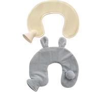 Hot Water Bottles,Warm Water Bag,Shoulder Pain and Hand Feet Warmer, U-Shape Hot Water Bottle Warmer with Removable Soft Fleece Cover, Shoulder Hot Water Bag for Pain Relief, Curved Shape (G(Grey)