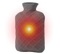 Hot Water Pack 1.2l - Reusable Heat Therapys Pack, Long Lasting 4-6 Hour Warmth, Soft Protective Cover | Paines Reliefs for Cramps Hand Shoulder Neck Legs Winter Travel Camping Kids School Use