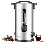 Hot Water Urn 8L Electric Catering Urn Hot Water Boiler Dispenser for Tea & Drinks with Water Level Indicator Thermostat Control, Stainless Steel Tea Urn