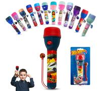 HOT Wheel LED Big Torch with Lanyard Water-Resistant Easy Grip Plastic Flashlight Characters Lovers Bright Night Toy for Indoor Outdoor Adventures Camping Emergency Use - Durable Design - 16cm