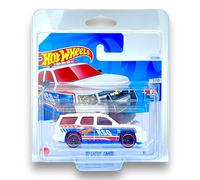 Hot Wheels '07 Chevy Tahoe (White, Blue & Red) 7/10 HW First Response - 2024-57/250 (Short Card) - COMES IN A GENUINE KLAS CAR KEEPER PROTECTOR CASE - HTD28