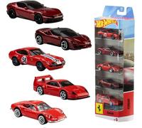 HOT WHEELS 1/64 FERRARI 5 CAR GIFT PACK JLN12