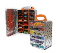 Hot Wheels 1:64 Scale cars Metal Car Carry Case I 18 Toy Car Storage & Organiser I Gift for Collectors & Kids Ages 3 Years Old & Up I 3D lid design I (Cars not included)