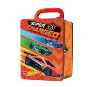 Hot Wheels 1:64 Scale Cars Metal Car Carry Case I 18 Toy Storage & Organiser Gift for Collectors Kids Ages 3 Years Old Up 3D HW Race lid Design (Cars not Included)