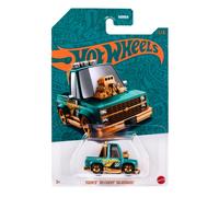 Hot Wheels 1:64 Scale Die-Cast Toy Car or Truck with Turquoise- & Copper-Colored Deco Toon'd 83 Chevy Silverado