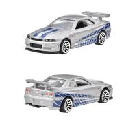 Hot Wheels Fast and Furious Brian O'Conner Car Nissan Skyline GT-R (BNR34) Model Die Cast Scale 1:64 - Length 7 cm - JBY31