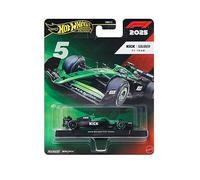 Hot Wheels 1:64 Scale Premium Die-Cast Formula 1 Collectible Toy Race Car with Real Riders Tires & Metal/Metal Body & Chassis (Styles May Vary)
