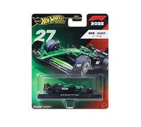 Hot Wheels 1:64 Scale Premium Die-Cast Formula 1 Collectible Toy Race Car with Real Riders Tires & Metal/Metal Body & Chassis (Styles May Vary)