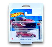 Hot Wheels 15 Jaguar F-Type Project 7 (Dark Red & Black) 5/5 HW Roadsters - 2024-116/250 (Short Card) - includes a KLAS Car Keeper Protector Case - HTD74