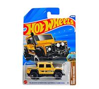 Hot Wheels - '15 Land Rover Defender Double Cab - Dirt 10/10 - JBC00 - Short Card - Yellow - Mattel 2025 - Licensed Land Rover & Yokohama Model in Dirt/Offroad Look in Scale 1:64