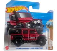 Hot Wheels '15 Land Rover Defender Double Cab, Red, Die-Cast Model Car, 1:64 Scale