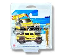 Hot Wheels '15 Land Rover Defender Double Cab (Yellow & Black) 10/10 Dirt - 2025-179/250 (Short Card) - includes a KLAS Car Keeper Protector Case - JBC00