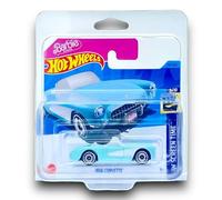 Hot Wheels 1956 Corvette (Light Blue - Barbie) 9/10 HW Screen Time - 2023-183/250 (Short Card) - COMES IN A KLAS CAR KEEPER SHORT CARD PROTECTOR CASE - HKK87