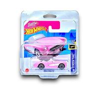 Hot Wheels 1956 Corvette (Pink - Barbie) 9/10 Pink & White - 2023-183/250 (Short Card) - COMES IN A KLAS CAR KEEPER PROTECTIVE COLLECTORS CASE - HKG52