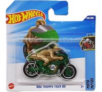Hot Wheels - 1966 Triumph Tiger 100 - HW Moto 5/5 - JBC32 - Short Card - TH Treasure Hunt - Motorcycle - Mattel 2025 - Officially Licensed Triumph Model from the 2025 Moto Series (235/250) - 1:64