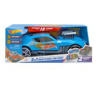 Hot Wheels Car Storage 2in1 Race N' Haul free wheel Car Storage case with Retractable Handle - Stores up to 15 cars (cars not included)