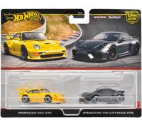 HOT WHEELS 2 PACK PORSCHE 993 GT2 AND PORSCHE 718 CAYMAN GT4 HRR82