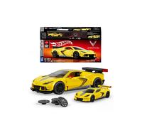 Mattel Brick Shop Hot Wheels Speed Series '20 Corvette C8.R Building Set | 261 Pieces, Realistic Details, Custom Decals, 1:64 Scale Metal Car, Adult Collectors and Kids Ages 10+, JKR19