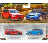 HOT WHEELS 2005 MITSUBISHI LANCER EVO IX WAGON 2004 SUBARU FORESTER STI JHW46