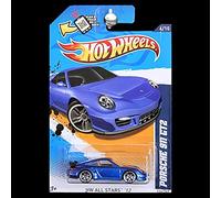 Hot Wheels 2012-124 HW All Stars '12 Porsche 911 GT2 BLUE 1:64 Scale SCAN & TRACK Card