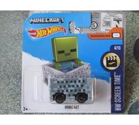 Hot Wheels 2017 HW Screen Time Minecraft Minecart 24/365 (Short Card)