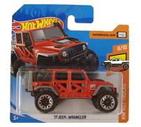 Hot Wheels 2018 '17 Jeep Wrangler Red 8/10 HW Hot Trucks 84/365 (Short Card)