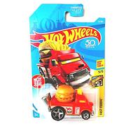 Hot Wheels 2018 50th Anniversary Fast Foodie Buns of Steel (Cheeseburger Car) 73/365, Orange