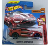 Hot Wheels 2018 Custom '15 Ford Mustang Red 9/10 Then and Now 96/365 (Short Card)