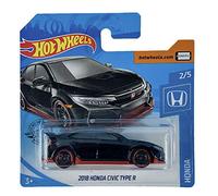 Hot-Wheels 2018 Honda Civic Type R (Black/Red) 2/5 Honda 2020 - 81/250 (Short Card) GHC09