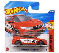 Hot Wheels - 2018 Honda Civic Type R - Then and Now 3/10 - HYY64 - Short Card - Red - Mattel 2025-1:64