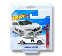 Hot Wheels 2018 Honda Civic Type R (White & Black) 3/10 Nightspeed - 2026-11/250 (Short Card) - includes a KLAS Car Keeper Protector Case - JJH88
