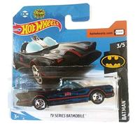 Hot Wheels 2019 Batman 3/5 - Black w/ Blue Flames TV Series Batmobile 118/250 on Short Card