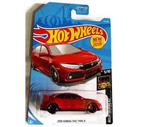 Hot Wheels 2019 Nightburnerz 5/10 - Red 2018 Honda Civic Type R #171/250 - U.S. Mainline Card