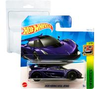 Hot Wheels 2020 Koenigsegg Jesko HW Exotics 2/10 (184/250) HTC21 Purple 2024 + Protector Short Card Frikimonkey
