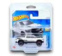 Hot Wheels 2020 Ram 1500 Rebel (White & Black) 1/10 Factory Fresh - 2024-24/250 (Short Card) - COMES IN A KLAS CAR KEEPER SHORT CARD PROTECTOR CASE - HTC52
