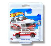 Hot Wheels 2020 Ram 1500 Rebel (White & Red) 3/5 HW First Response - 2025-39/250 (Short Card) - includes a KLAS Car Keeper Protector Case - HYW91
