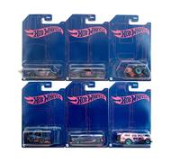 Hot Wheels 2022 Wave 2 Blue and Pink 54th Anniversary Complete Set of 6 Diecast Vehicles Including Chase